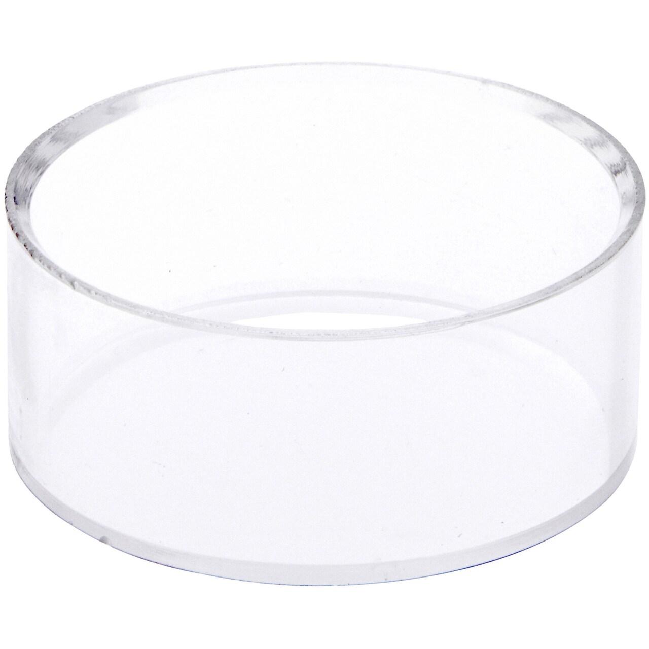 Plymor Clear Acrylic Beveled Egg, Marble, Ball or Sphere Display Holder Stand, 1.25" H x 3" W
